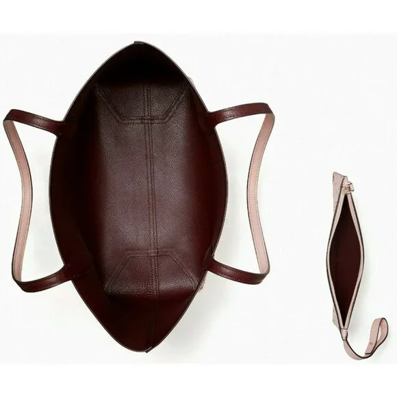 S Kate Spade Twinkle Reversible Tote Purple Pouch Pink K4743 NWT $299 MSRP - Picture 5 of 9